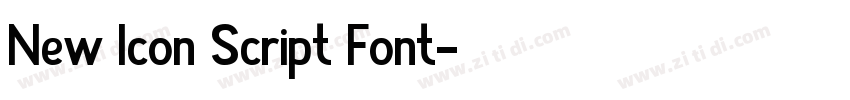 New Icon Script Font字体转换